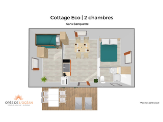 Cottage eco 2 chambres3d